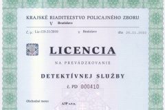 Licencia detektívnej služby