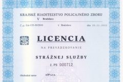 Licencia strážnej služby